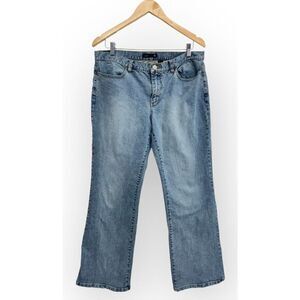 J Crew Jeans Size 10 Womens Blue Cotton Blend Straight Leg Mid Rise